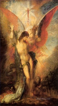 聖セバスチャンと天使の象徴主義聖書神話ギュスターヴ・モロー Oil Paintings